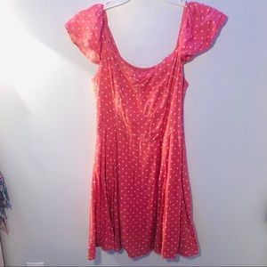 Off The Shoulder Formal Skater Mini Dress Pink S